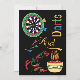 Convites Chá de fraldas de Novos papais de Darts e Farts