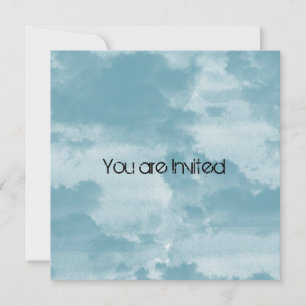 Convites Chá de fraldas de Nuvens Azuis