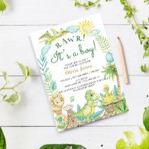 Chá de fraldas De Ouro De Dinossauro Gato-De-Água