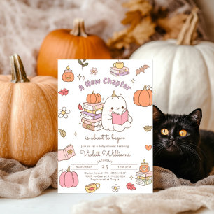 Convites Chá de fraldas de outono de outono do Little Boo