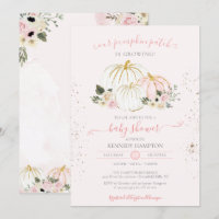 Chá de fraldas de outono de Pumpkin Branco e Cor-d