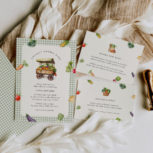 Convites Chá de fraldas De Países Do Mercado De Agricultore