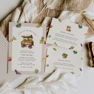 Convites Chá de fraldas De Países Do Mercado De Agricultore