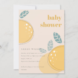 Convites Chá de fraldas de palha branca de palha de limão d