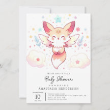 Chá de fraldas de Pastel Fox