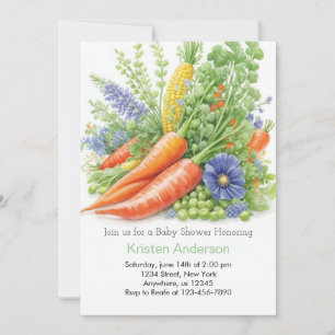 Convites Chá de fraldas de patch de repolho criado localmen