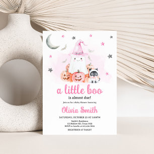 Convites Chá de fraldas de Pequeno Boo do Dia das Bruxas Ro