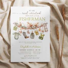Convites Chá de fraldas de pesca de rolo russo