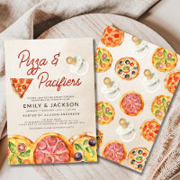 Chá de fraldas de Pizza e Pacificadores Bonitos