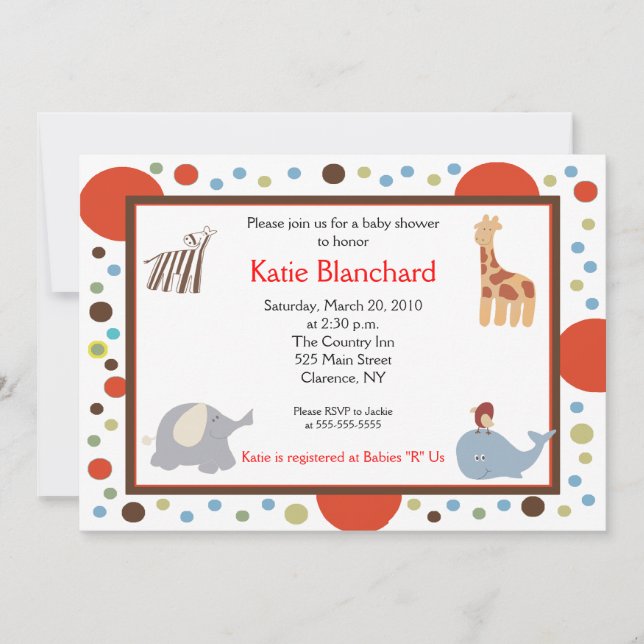 Convites chá de fraldas de ponto de sopa de alfabetos 5x7 (Frente)