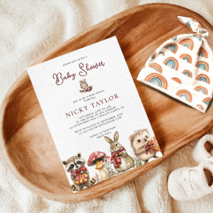 Convites Chá de fraldas de Prados de inverno com Aquarela