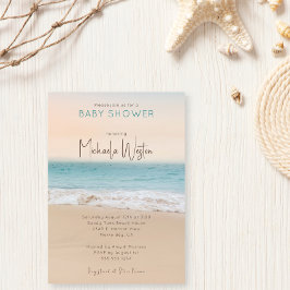 Convites Chá de fraldas de praia neutro por sexo simples