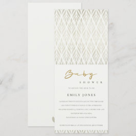 CONVITES CHÁ DE FRALDAS DE PRATA BRANCA DO DECO MODERNO ART