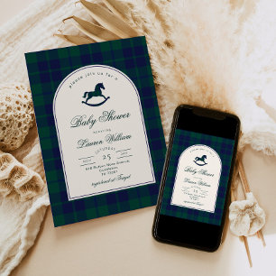 Convites Chá de fraldas de pré-disquete de brinquedos polo 