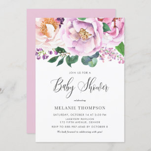 Convites Chá de fraldas de Primavera de Preguiças de Pastel