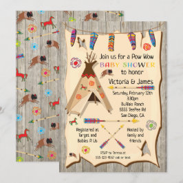 Convites Chá de fraldas de proa tribal Teepee