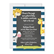 Chá de fraldas de quadro de animais da Jungle Boy