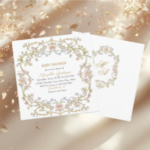 Chá de fraldas de Quadro de Flores de Retro de Aqu