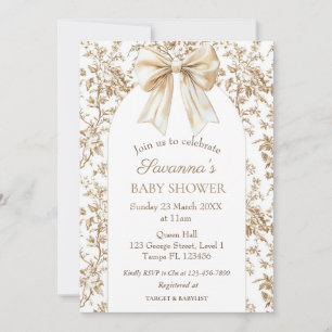 Convites Chá de fraldas de Quarming Coquette Chinoiserie