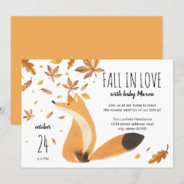 Convites Chá de fraldas de queda // Apaixonado por Bebê //