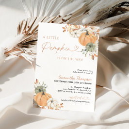 Convites Chá de fraldas de queda | Boho A Little Pumpkin