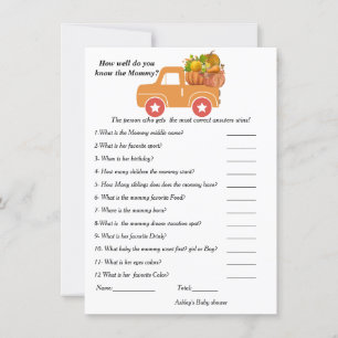 Convites Chá de fraldas de queda Como você conhece bem a ma