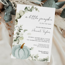 Chá de fraldas de queda de abóbora azul