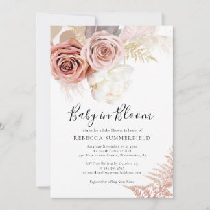 Convites Chá de fraldas De Queda De Garota De Bola De Pampa