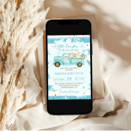 Convites Chá de fraldas de queda Russo