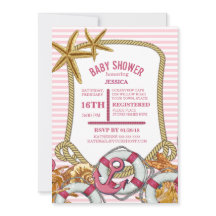 Chá de fraldas de Rapariga Náutica Moderna