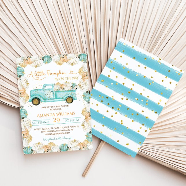 Convites Chá de fraldas de Rapaz Azul (Criador carregado)