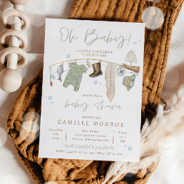 Convites Chá de fraldas De Rapaz Entusiasmado Com A Enguia