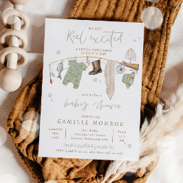 Convites Chá de fraldas De Rapaz Entusiasmado Com A Enguia