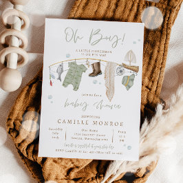 Convites Chá de fraldas De Rapaz Entusiasmado Com A Enguia