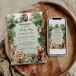 Convites Chá de fraldas de Rapazes da Selva Tropical Safari