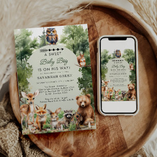 Convites Chá de fraldas de Rapazes da Selva Tropical Safari