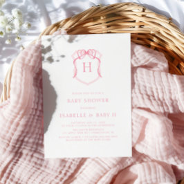 Convites Chá de fraldas de repouso do Arco rosa