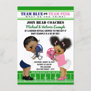 Convites Chá de fraldas de Revelação do Futebol Étnico