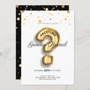 Convites Chá de fraldas de Revisão do Gênero do Chat de Víd