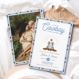 Convites Chá de fraldas de Rodeio de Pequeno Cowboy Ocident
