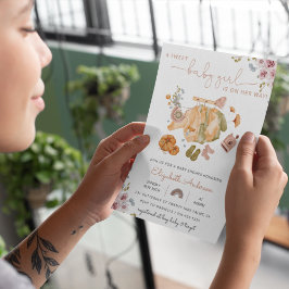 Convites Chá de fraldas de roupas da Boho Vintage Baby Girl