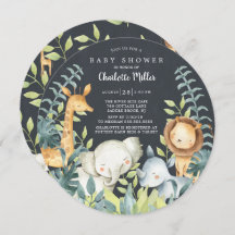 Chá de fraldas de Selva de Chalkboard