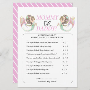 Convites Chá de fraldas de sereia debaixo do mar