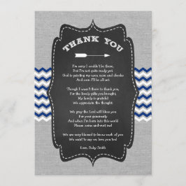 Convites Chá de fraldas de Seta Rústica Obrigado anote com 