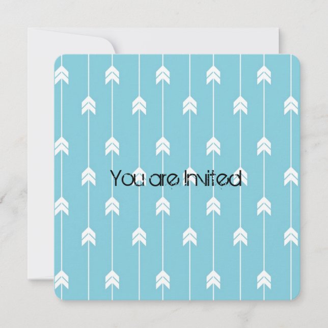 Convites Chá de fraldas de setas (Frente)