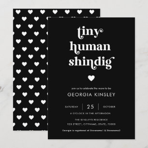 Convites Chá de fraldas de Shindig Humano Minúsculo com Cor