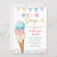 Chá de fraldas de Sorvete de Verão Pastel