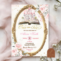 Chá de fraldas de Storybook Cor-de-Rosa Blush