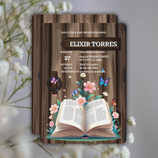 Convites Chá de fraldas de Storybook Russo Whimsical (Criador carregado)