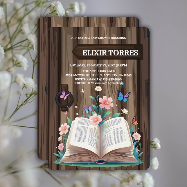 Convites Chá de fraldas de Storybook Russo Whimsical (Criador carregado)